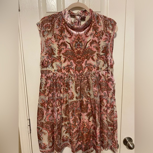 🎉NWT🎉 FREE PEOPLE All The Time Velvet Mini Dress size M - Picture 2 of 12